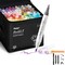 Ohuhu Alcohol Markers Brush Tip- 104-color Double Tipped Alcohol Based Art Marker Set for Artists Adults Coloring Illustration- Honolulu B of Ohuhu Markers- Dual Tip Brush & Fine- Refillable